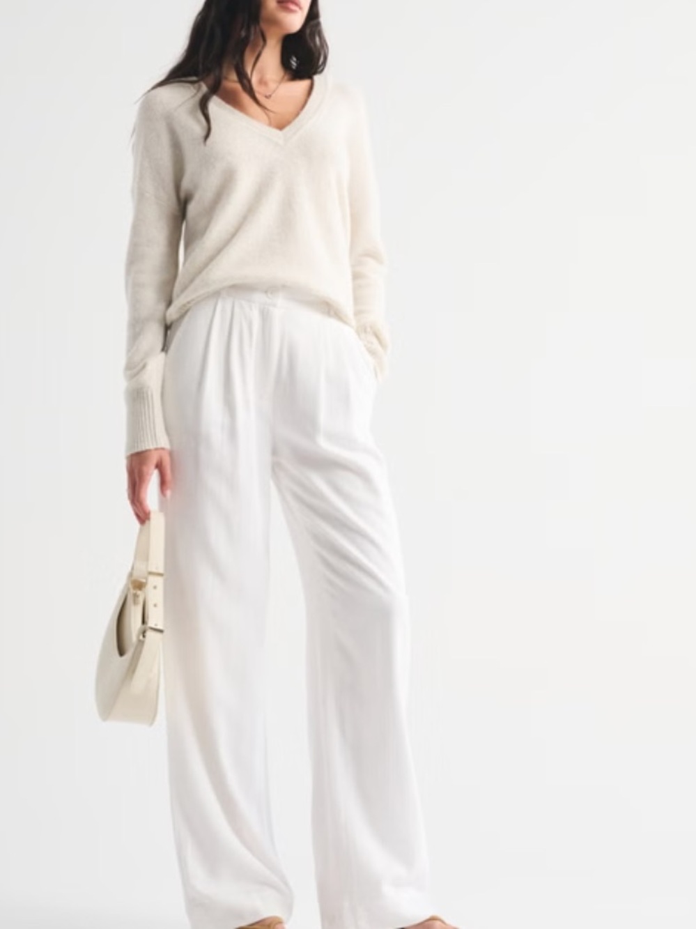 Abercrombie Sloane Linen Women's Pants in White - Short